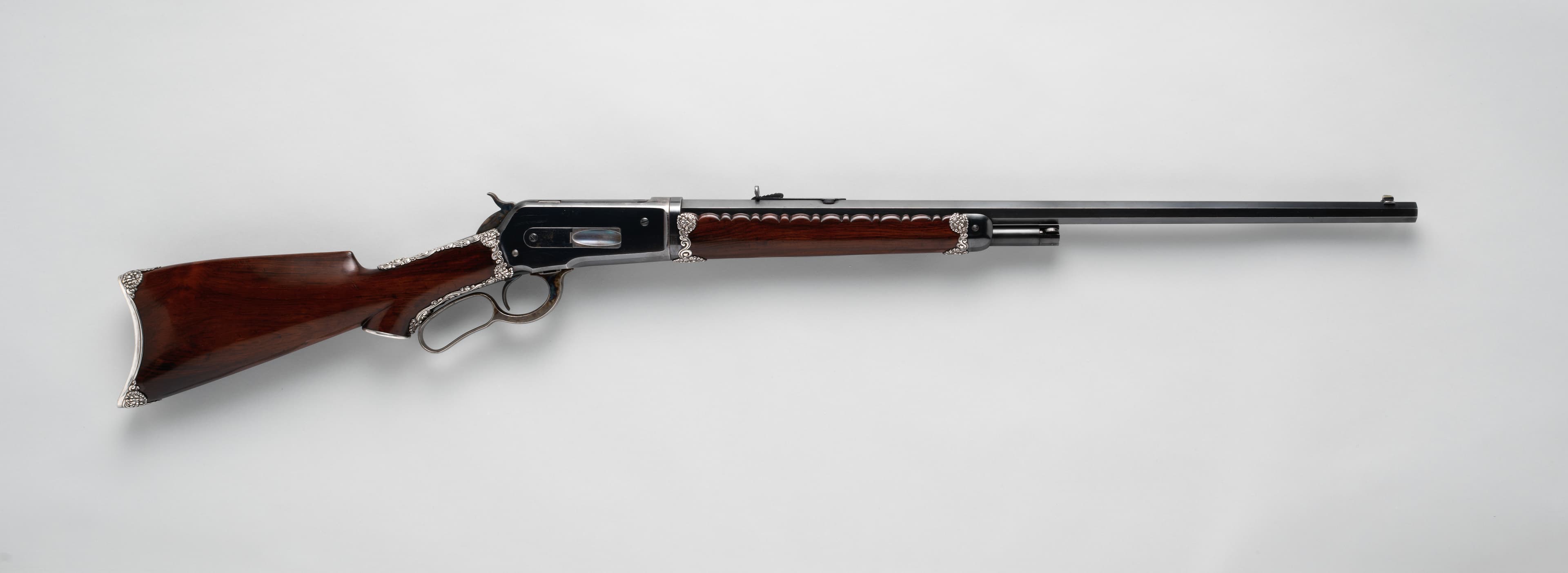 Winchester Repeating Arms Company — Winchester Model 1886 Takedown Rifle decorated by Tiffany & Co. (serial no. 120528)