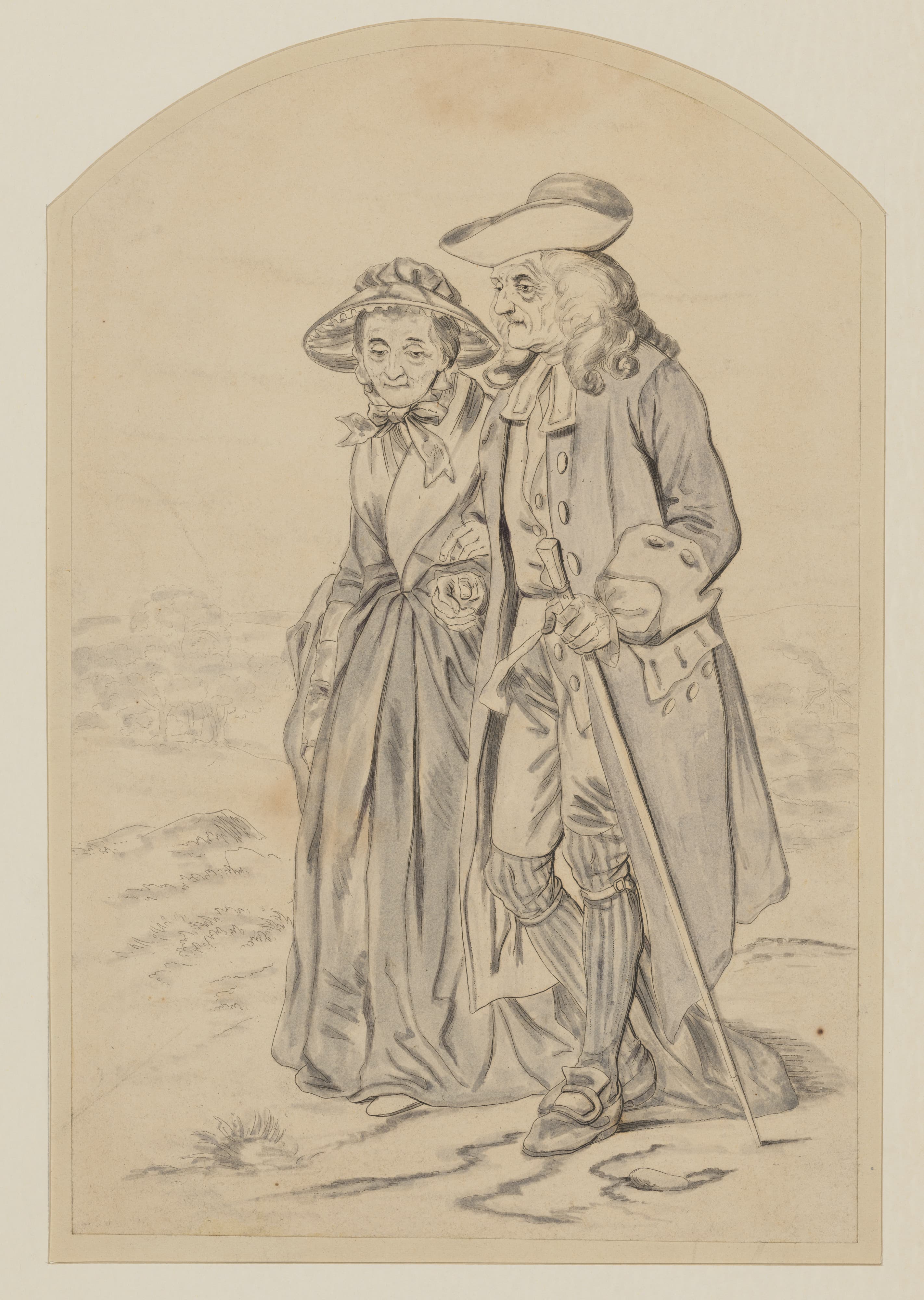 Felix Octavius Carr Darley — Parson Wells and his Wife, from Judd's "Margaret: A Tale of the Real and Ideal, Blight and Bloom"