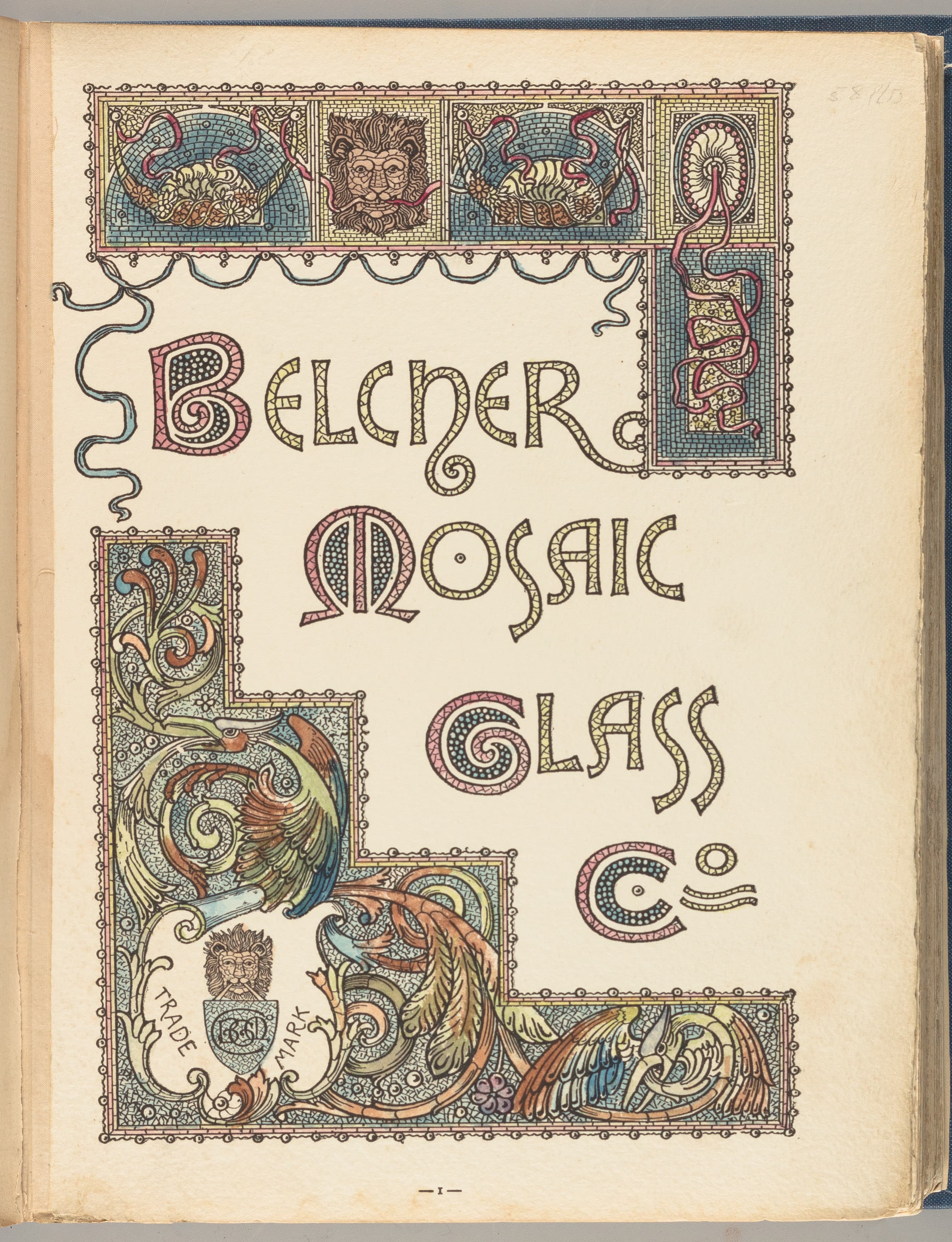 Belcher Mosaic Glass Co. — Belcher Mosaic Glass Co. : [catalog]